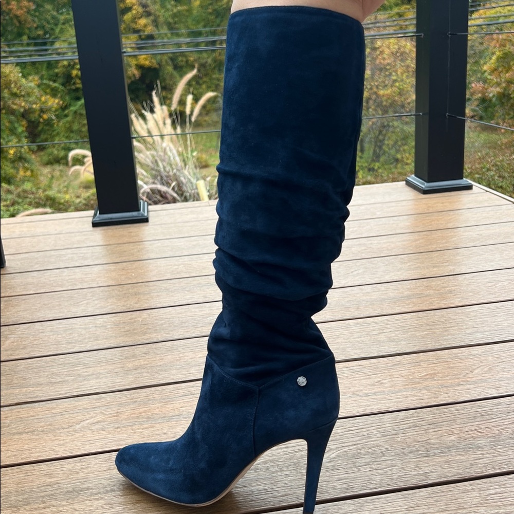 Louise et Cie Dark Blue Suede Heeled Boots